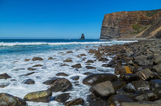 Cliffs in the Algarve West Coast, near Sagres, Portugal