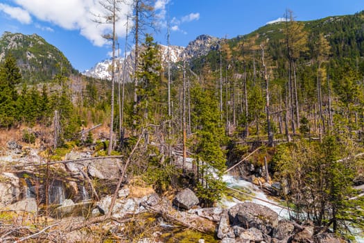 View of High Tatra Mountain Range in Slovakia.