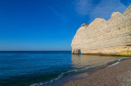 Limestone cliffs at Etretat, Coast of Normandy, France