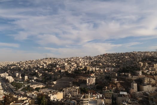 Skyline of Amman, view from the citadel, Jordan 2021