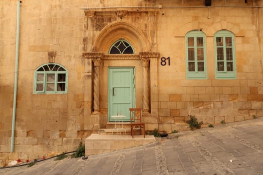 Beautiful facade of a house in As-Salt, Salt, Jordan 2021