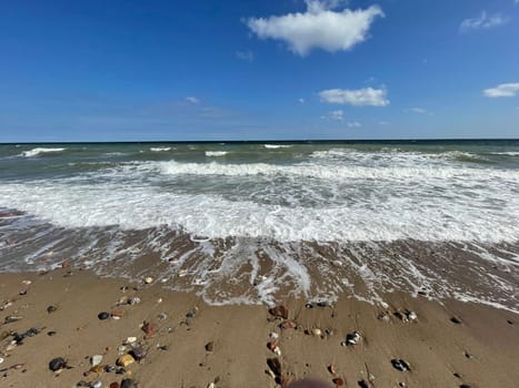 Ostseestrand near Schoenhagen is a tranquil beach,with sand and pebbles. Ostseestrand near Schoenhagen is a tranquil bathing beach with sand and pebbles.