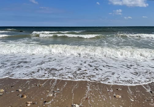 Ostseestrand near Schoenhagen is a tranquil beach,with sand and pebbles. Ostseestrand near Schoenhagen is a tranquil bathing beach with sand and pebbles.