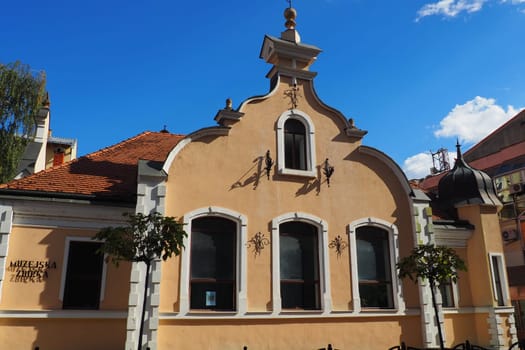 Zvornik, Bosnia and Herzegovina 1 October 2022 Museum collection in the architectural object of the Kasine building. The museum collection has natural history, archeology, history and ethnology items