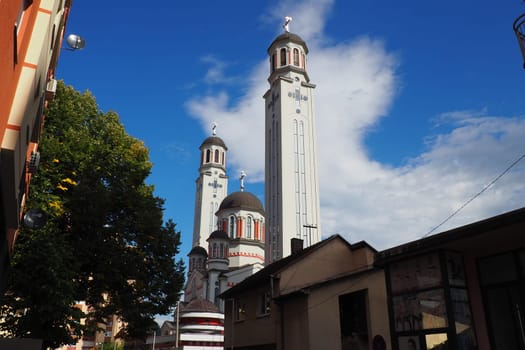 Zvornik, Bosnia and Herzegovina, 1 October 2022 The Cathedral of the Nativity of the Blessed Virgin Mary in Zvornik of the Eparchy of Zvornik-Tuzla is the main and largest Orthodox church in Zvornik.
