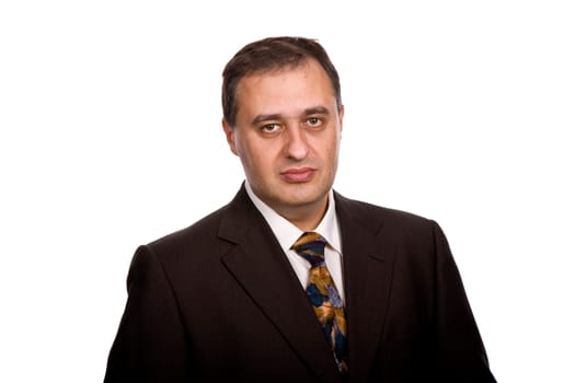 business man portrait in a white background