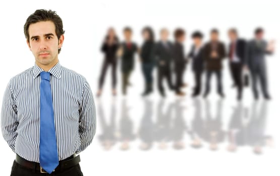 young business man with some people on the back