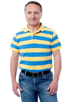 Handsome mature male posing in casuals