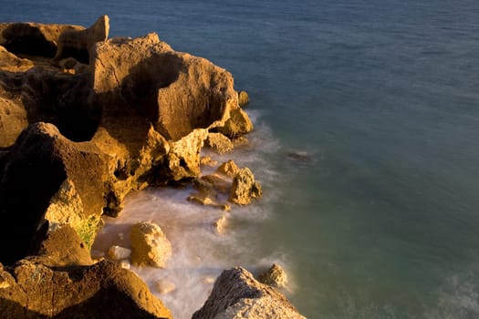 slow shutterspeed picture at the south coast of portugal