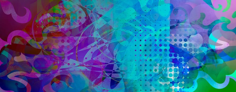mixed media painting textures decorative swirls