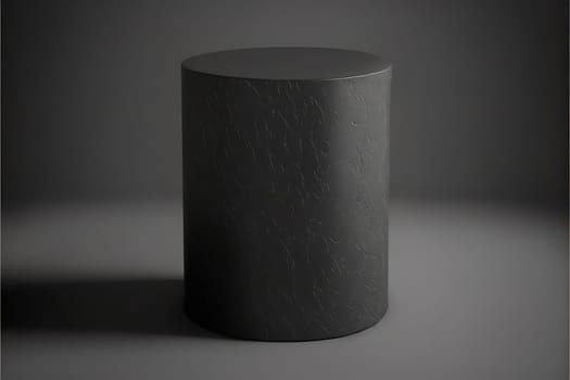 Stone and Rock shape 3d render illustration. Round podium, pedestal for brand product exhibition.