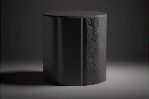 Stone and Rock shape 3d render illustration. Round podium, pedestal for brand product exhibition.