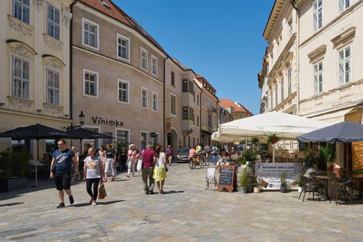 historical old town of Bratislava, the capital of Slovakia, popular with tourists