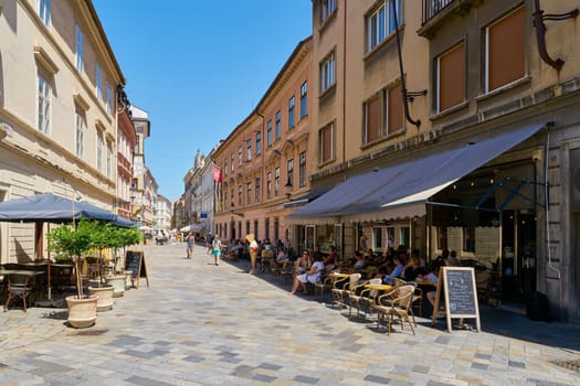 historical old town of Bratislava, the capital of Slovakia, popular with tourists