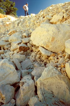 an open strip mine for talc.
