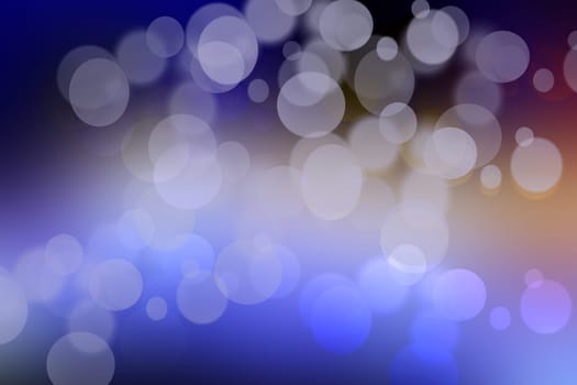 Abstract dark blue gradient pink background texture with glitter defocused sparkle bokeh circles and glowing circular lights. Beautiful backdrop with bokeh light effect.