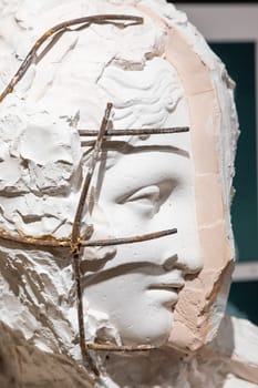 Possagno, Italy - July 2022: Art creation with gypsum. Concept of idea, creativity, inspiration
