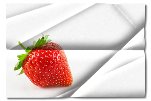 Creative picture of strawberry isolated on white background
