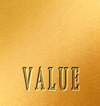 Value against a gold bacground.