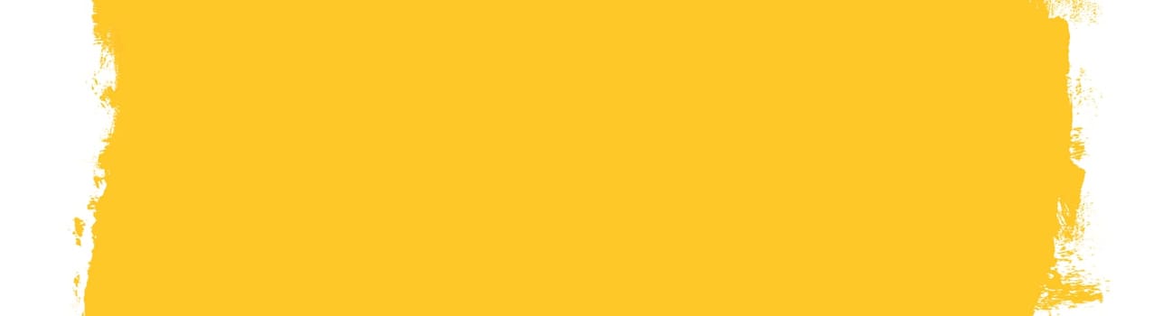 Yellow orange paintbrush grunge Banner with copy space