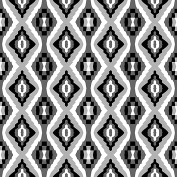 Black and white ethnic texture seamless background