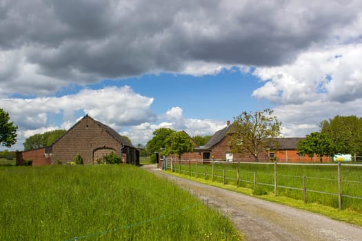German countryside landscape, Lower Rhine Region in Germany