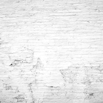 Dirty brick wall with white stone - Cool background with copy space