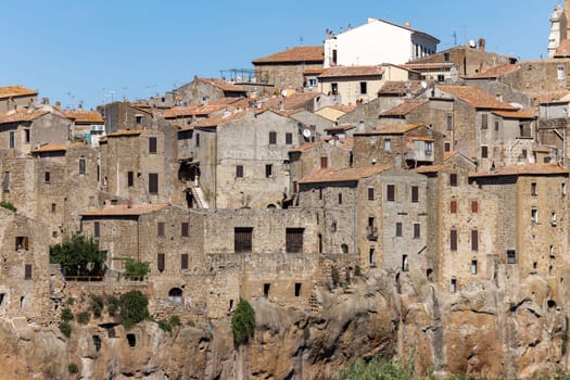 Pitigliano - the picturesque medieval town founded in Etruscan time on the tuff hill in Tuscany, Italy.