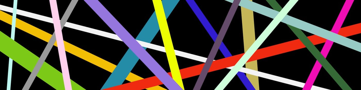 Abstract background with colorful lines on black background