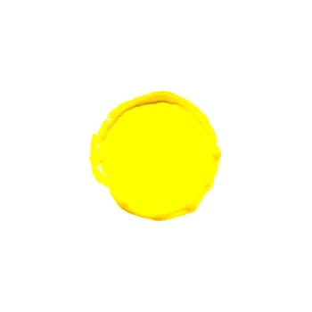 Yellow seal or button with copy space