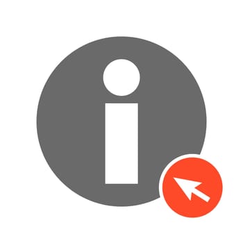 Grey Button with red computer arrow: Info and Support online