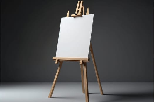 Blank wooden easel calendar for design presentation board.