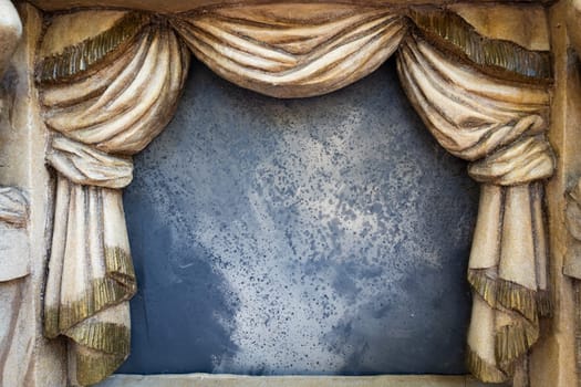 Vintage background with copy space. Blank antique  board - nobody