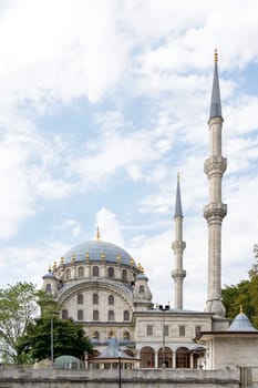 Facade of Nusretiye imperial Ottoman ornate Mosque, commissioned by Sultan Mahmut II, located in Tophane district of Beyoglu, Istanbul, Turkey