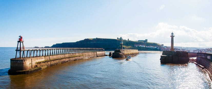 Whitby Pier, North Yorkshire, UK.