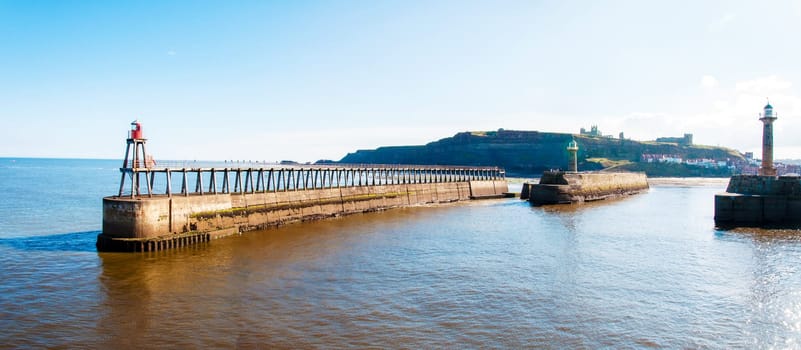 Whitby Pier, North Yorkshire, UK.