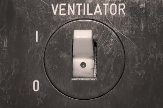 A switch for a fan to be able to turn it on and off.