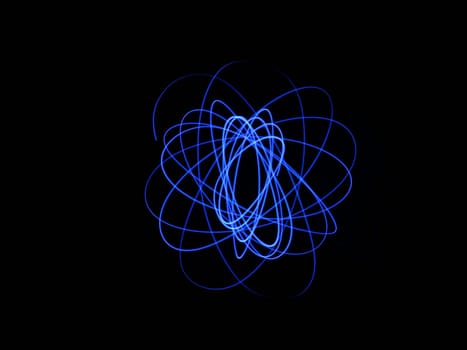 Light abstract forms symmetrical round different colors