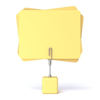 Message card holder 3D rendering illustration isolated on white background
