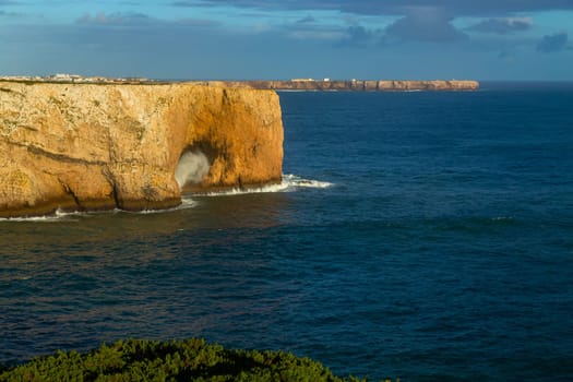 Cliffs in the Algarve West Coast, near Sagres, Portugal