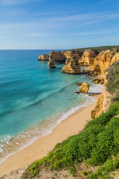 Coastal cliffs of Algarve, Lagoa, Portugal