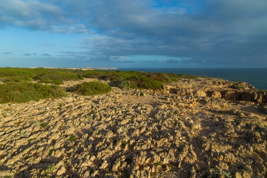 Cliffs in the Algarve West Coast, near Sagres, Portugal