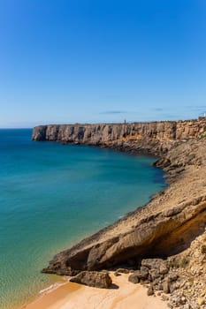 Cliffs in Sagres coast. Algarve, Portugal