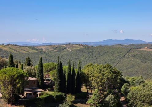 The rural landscape near Pienza in Tuscany. Italy