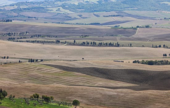 The rural landscape near Pienza in Tuscany. Italy
