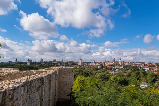 Suceava, Romania, 23 September, 2022: Ancient royal fortress of Suceava in Romania