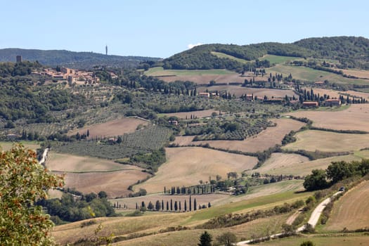 The rural landscape near Pienza in Tuscany. Italy