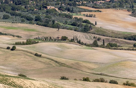 The rural landscape near Pienza in Tuscany. Italy