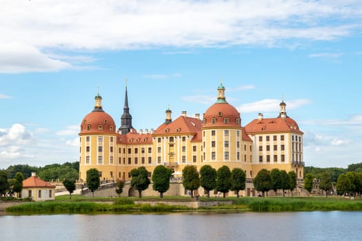 Germany, Saxony, Moritzburg. The castle was built by Duke Moritz as a hunting lodge and became a royal pleasure palace under the reign of August the Strong.