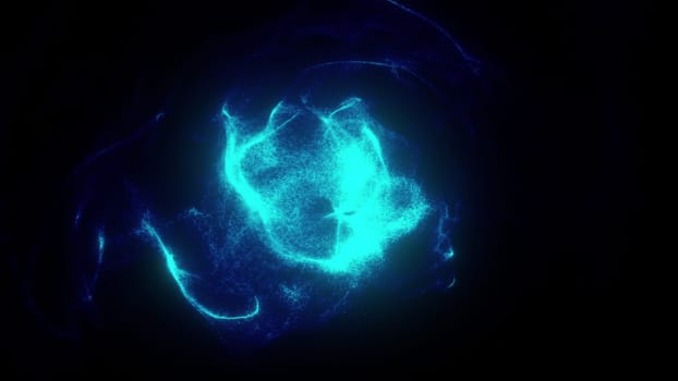 Energy fluid particles. Computer generated 3d render